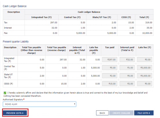 GSTR4 Filing image 1