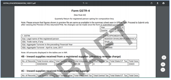 GSTR4 Filing image 1