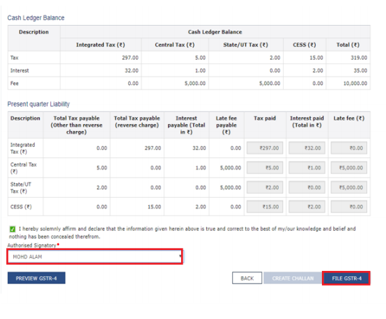 GSTR4 Filing image 1