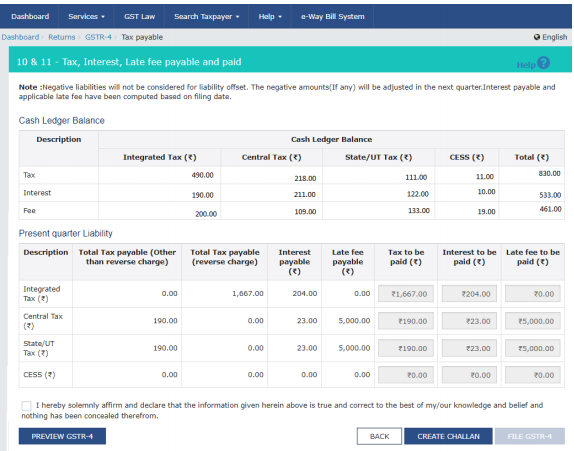 GSTR4 Filing image 1