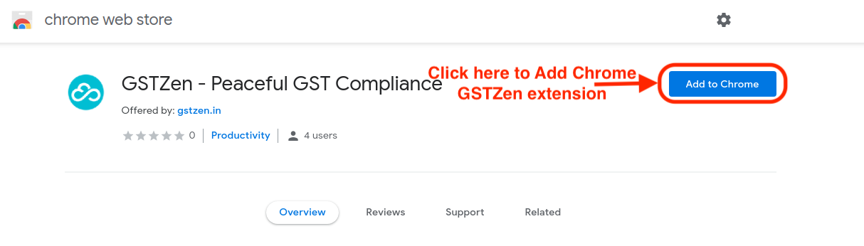 Installing GSTZen Google Chrome Extension