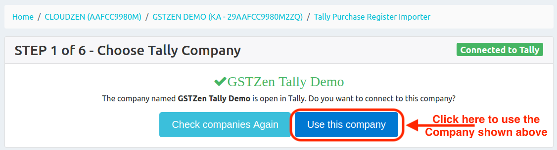 Choose the Tally company