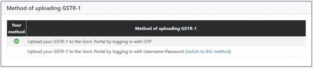Toggle between Username-Password and OTP